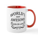 CafePress World's Most Awesome Son in Law Mug 11 oz (325 ml) Ceramic Coffee Mug