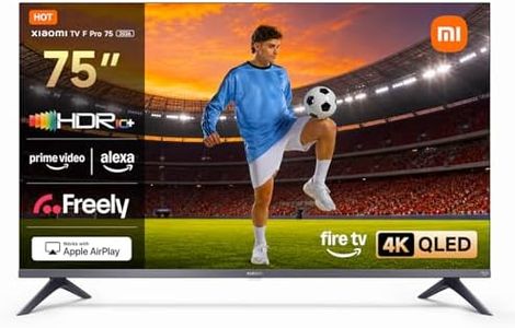 XIAOMI TV F Pro 75, 75 Inches (190 cm), 4K UHD QLED, Smart TV, Fire TV, HDR10+,60Hz with 120Hz Game Boost Mode, MEMC, Alexa Voice Control, 2GB+32GB, Works with Apple AirPlay