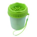 Emily Pets Foot Washing Cup, Pet Paw Cleaner Portable Dog Paw Washer with Soft Silicone Bristles for Quickly Cleaning Pets' Dirty Feet (Green)