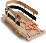 Flexible Flyer BCL-40 Premium Baby Sleigh. Toddler Boggan. Wooden Pull Sled for Kids,Red , 29 x 14 x 11.5 inches