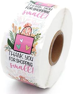 Thank You for Shopping Small Business Stickers,Cute Flower Basket Thank You Stickers,Handmade Stickers,Envelopes Seal Stickers,Mail Packaging Sticker for Small Business 500 PCS