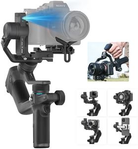 FeiyuTech SCORP Mini 2 [Official] Gimbal Stabilizer with 3 axis, All in One Gimbal for Mirrorless Cameras,Smartphone,Action Cameras,Built-in AI Tracker,Vertical Quick Release Plate,Black