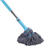 Stainless Steel Microfiber Twist Mop | Self-Wringing Squeeze Mop with Extendable Handle for Efficient Floor Cleaning | Reusable Dust Mop for Home, Office, and More (Multicolor)