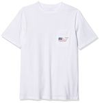 Vineyard Vines Men's Short-Sleeve V V Americana Whale Pocket T-Shirt, White Cap, S