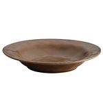 Rachael Ray 47925 14" Round Stoneware Serving Bowl, 14 Inch, Mushroom Brown