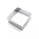 Stainless Steel Cheese Cake Square Ring Mousse Ring Cookie Cutter Set of 2 (10 Inch)