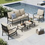 MFSTUDIO 5 Pieces Patio Conversatio
