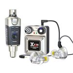 Xvive U45T9 Wireless in Ear Monitor System 5.8ghz with T9 2BA Drivers IEM Earphone, IEM System Transmitter and Bodypack Receiver for Studio, Band Rehearsal, Live Performance, Channel Scan Mode
