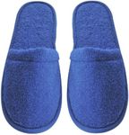 Arus Women's Turkish Terry Cotton Cloth Spa Slippers One Size Fits Most, Royal Blue, 6-9.5 Wide Women