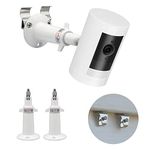 Haoyou Ring Camera Vinyl Siding Wall Mounts No Drill 360 Degree Adjustable,Compatible with Ring Stick up Cam & Ring Indoor Cam（2Pack White）