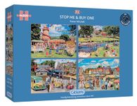 Stop Me and Buy One | 4 x 500 Piece Jigsaw Puzzles | Multi-Box Jigsaw | Sustainable Puzzle for Adults | Premium 100% Recycled Board | Great Gift for Adults | Gibsons Games