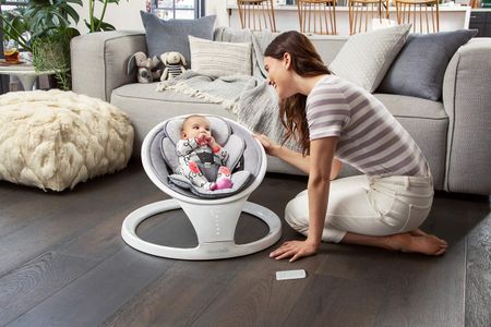 Munchkin Electric Baby Swing – White, Soothing Motion for Infants