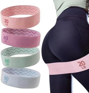 Chamgeco Fabric Resistance Bands for Working Out, 4PCS Booty Bands for Women Men Exercise Bands Resistance Bands for Legs and Butt Yoga Pilates Rehab, Fitness Elastic Bands Hip Thigh Glute Bands Set