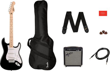 Squier Sonic Stratocaster Electric Guitar Pack – Black