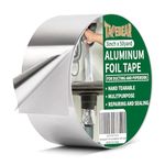 TAPEBEAR Aluminum Foil Tape, Aluminum Air Duct Tape, Withstand 80°C to 100°C, Heat Resistant Tape Insulation Tape for HVAC, Sealing & Patching, Metal Repair, 3inch x 50yard