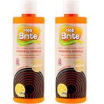 Hob Brite Hob Cleaner Lemon Sherbet (2X 250 ml), A Powerful Cream Formula for Electric, Ceramic, Halogen and Induction Cookers with Degreaser Sponge