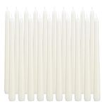 flamecan Ivory Taper Candles, Set of 20 Unscented and Smokeless 10 Inch Candles Long Burning, Paraffin Wax with Cotton Wicks for Burning Approxinately 7-8 Hours Time (F2023008)