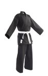 TOKYODO Karate gi Karate Uniform for Kids & Adults, Lightweight, Unisex with White Belt (Black, 000/110cm (3’7”))