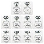 Penubuy Shiny Metallic Spiral Hair Ties with Laser Diamond Tag, Spiral Hair Scrunchies for Bridesmaid Gifts, Bridal Shower, Wedding Favors Souvenirs (Set of 10-Silver)