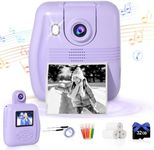 Kids Camera Instant Print Camera - Racazl Instant Camera for Kids, Toddler Video Camera Toy Christmas Birthday Gifts for Girls Boys Age 3-12 (Purple)