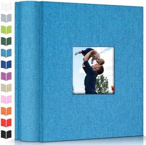 Artfeel Photo Album 4x6 with 1000 Pockets,Slip-in Picture Albums,Linen Cover Memory Book with Front Window,White Page Vertical Photo Book for Wedding,Family,Anniversare,Baby,Vacation