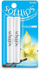 Softlips Daily Lip Moisturizer For Very Dry Lips, Vanilla Flavored Lip Balm, SPF 20, Hydrates, Soothes & Prevents Dry, Chapped Lips, Smooth Glide Formula, Dermatologist Tested, Pack of 2 Chap Sticks