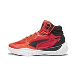 Puma Unisex-Adult Playmaker Pro Mid Red Blast-Fiery Red-Black Basketball Shoe - 6 UK (37790212)