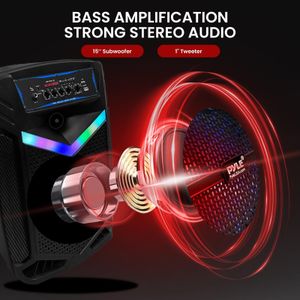 Pyle Bluetooth Karaoke Machine – 1200W Portable Speaker System