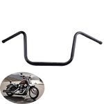 AIRCMT 12'' Rise,1'' Wide Handlebar Ape Hanger,34-1/2'' Width For Harley Softail,Softail Springer,Bad Boy,Heritage Springer, Golss black