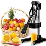 ONAHA Manual Lemon Press, Citrus Press, Fruit Press, Metal Material Suitable For Various Commercial And Family Gatherings, Can Be Used For Dragon Fruit, Pomegranate, Orange, Watermelon (black)