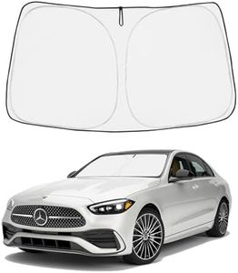 Proadsy Front Windshield Sun Shade Foldable Sunshade Protector Custom Fit 2015-2021 Mercedes Benz C Class Accessories 2023 Upgrade, PRS264
