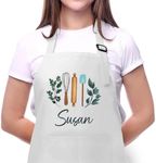 Personalized Apron for Mom, Mother's Day Gift for Mom with Custom Name, Kitchen Gifts for Mother, Women, Wife, Custom Adjustable Baking Kitchen Cooking Apron - Personalized Mom Gifts from Husband