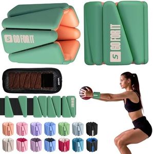 SPORTBIT Wrist and Ankle Weights for Women - Set of 2 (1lb Each) Wearable Ankle & Wrist Weights - Adjustable Leg & Arm Bands, Silicone Weighted Bracelets for Workout, Walking, Running, Yoga, Pilates