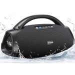W-KING 200W RMS Loud Bluetooth Speaker Large Big Boombox, IP67 Waterproof Portable Wireless Outdoor Speakers,5 Drives/3 Way/7.5" Subwoofer/Custom APP, Massive Bass/Fast Charge/30H/OTG/Guitar-in/TF/AUX