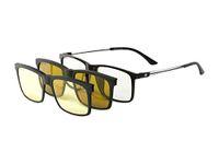 3in1 SuperSight System - Computer Lens Based Frame with Polarized Sunglass and Night Driving Clip-ons
