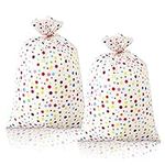 36x56 Inch Large Plastic Gift Bags, 2 Pieces Extra Large Dot Gift Bags, Jumbo Gift Bags Wrapping Present Bags with 2 Red Cord for Baby Shower Birthday Wedding Christmas Engagement Party