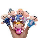 TOYANDONA 16pcs Finger Puppets Family Members Soft Plush Funny Finger Toys Cute Toys for Shower Children Story Time Playtime