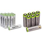 Amazon Basics Pre-Charged Rechargeable Batteries AA [Pack of 8] + AAA [Pack of 12]