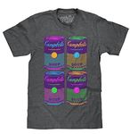 Tee Luv Men's Campbell's Soup Can Pop Art Shirt (Heather Charcoal) (M)