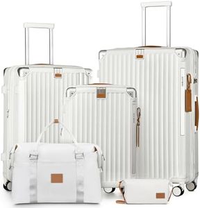 Joyway Set de 5 Valises, Ensemble Bagages Rigide en ABS+PP, Capacité Extensible 25%, avec Porte-Gobelets, Roues Antiglisse à 360° y Serrure TSA Idéal pour Les Familles ou Les Longs Trajets