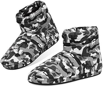 DUNLOP Bootie Slippers for Men (Grey Camo, numeric_8)