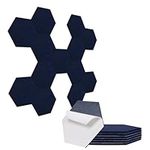 Sound Proofing Panels Self-Adhesive, 12 Pack Acoustic Wall Panels High Density 230 kg/m³, 12" X 10" X 0.4" Acoustic Hexagon Panels for Gaming, Recording Studios, Home Theaters, Decoration