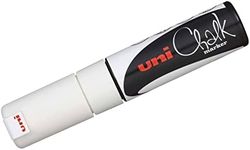 Uni-Ball 8mm Chisel Tip Chalk Marker, White