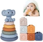 Stacking Toys for Toddlers,Babies Stacking Blocks, Educational Sensory Toys, 13 PCS 2 in1 Baby Soft Building Blocks Toys, Montessori Toys for Babies, Gifts for 6 12 18 Months Old Toddler Girls Boys