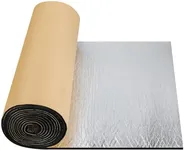 Car Aluminum foil Sound Insulation Foam Mat 3.28' x 22.3' x 0.4",10 mm Thick,73.2 sqft,50+kg/m³,Automobile Insulation Mat ,Waterproof and Flame Retardant Vibration Dampening Mat