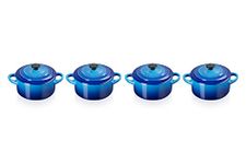 Set of 4 Petite Casserole- Azure Blue