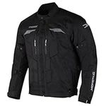 Dtagmor Moto Orlando 7.8 Men’s Textile motorcycle jacket., Black-full, XX-Large