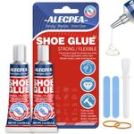 ALECPEA Shoe Glue Repair Gel - 2 Pack (29.5g) - Super Strong Waterproof Adhesive for Sneakers, Leather & Rubber Soles - Professional Fix Kit with Sanding Sticks & Rubber Bands