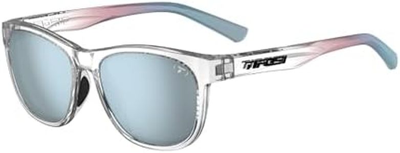 Tifosi Swank Sunglasses (Avant Clear/Smoke Bright Blue Mirror Lenses)