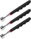 Extendable magnet pickup tool Telescopic Magnet Extendable 31" on Stick,magnet wand stick,magnetic sweepers tool,for Hard-to-Reach Mechanic Automotive clearance tools(3pcs)